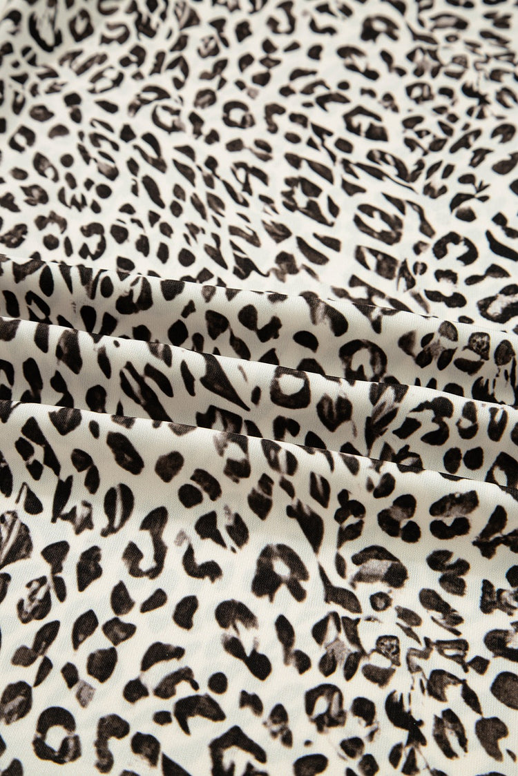 Western Leopard Print Drawstring Loose Pants