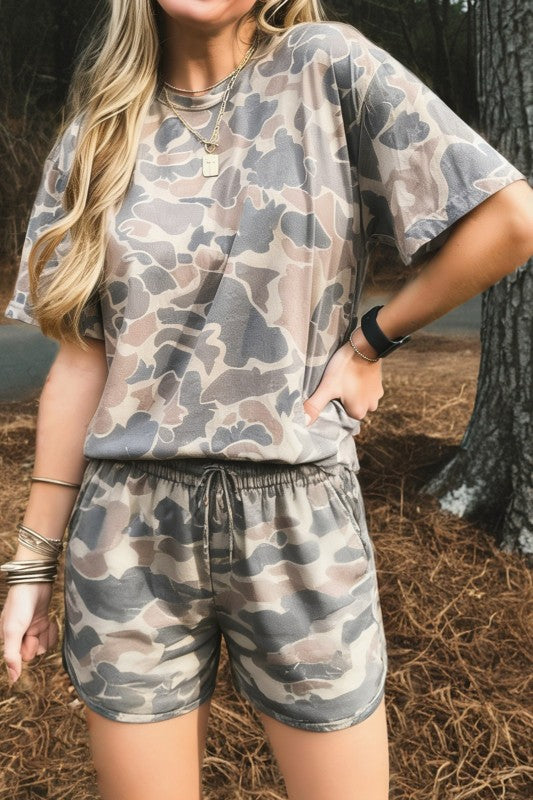 Camouflage Short Set