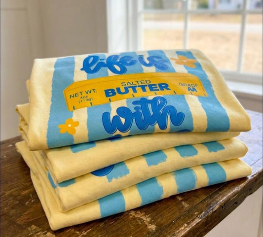 Life is Butter with Jesus Comfort Colors Graphic Tee