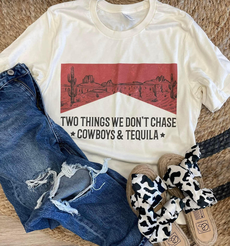 Two Things We Don't Chase Bella Canvas Graphic Tee
