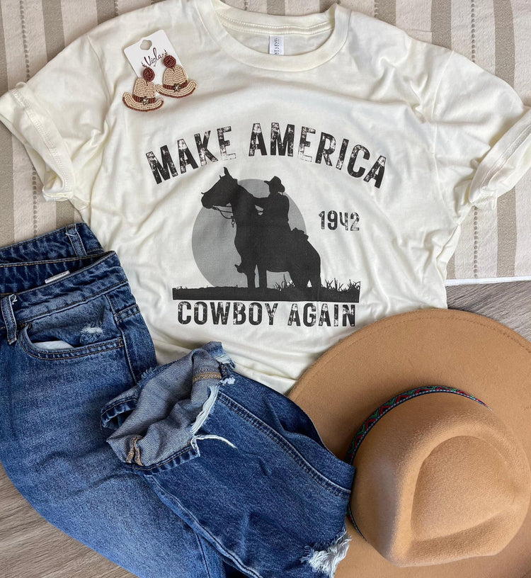 Make America Cowboy Bella Canvas Graphic Tee
