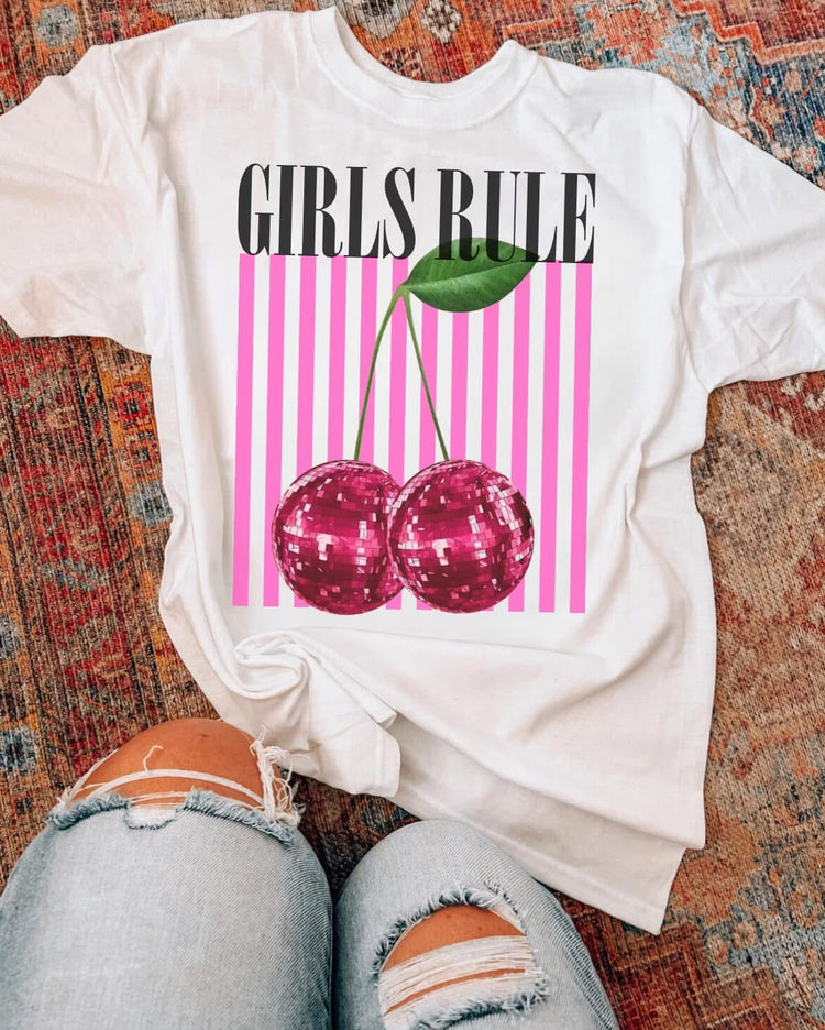 Girls Rule Comfort Colors Graphic Tee