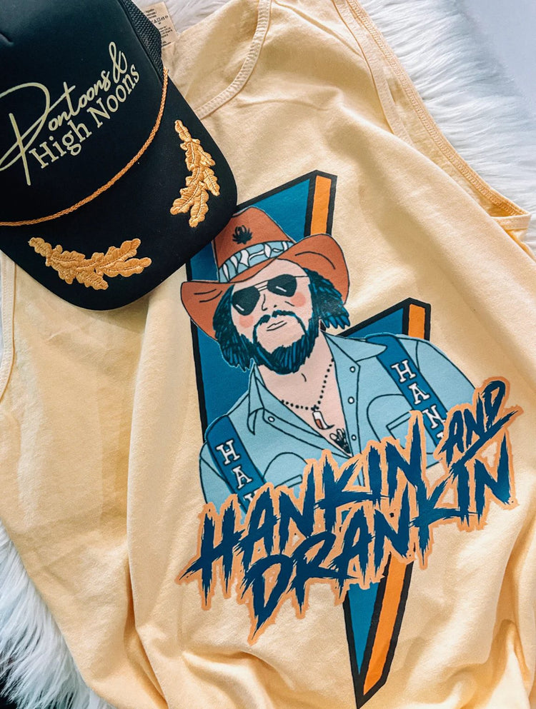 Hankin And Drankin Comfort Colors Graphic Tank Top