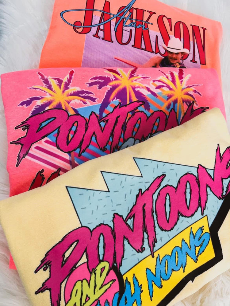 Pontoons And High Noons Comfort Colors Graphic Tee