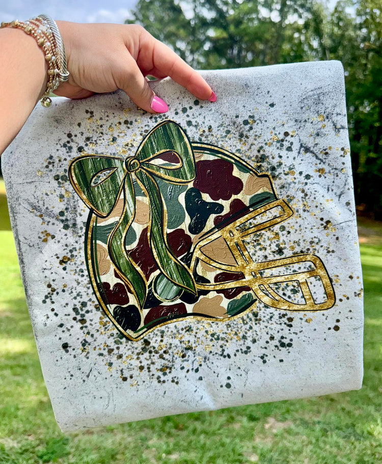 Camo Helmet Comfort Colors Graphic Tee