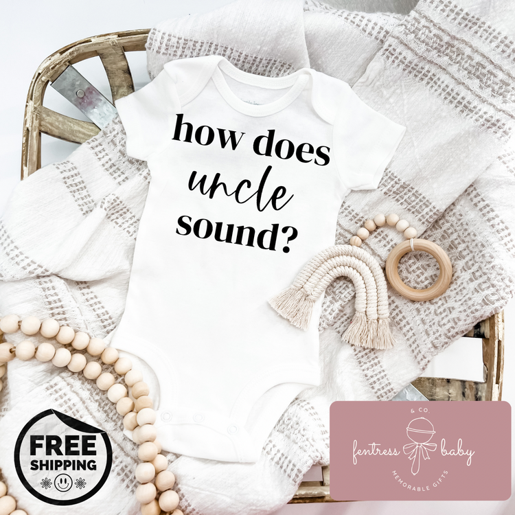 How Does Uncle Sound? Pregnancy Announcement Onesie