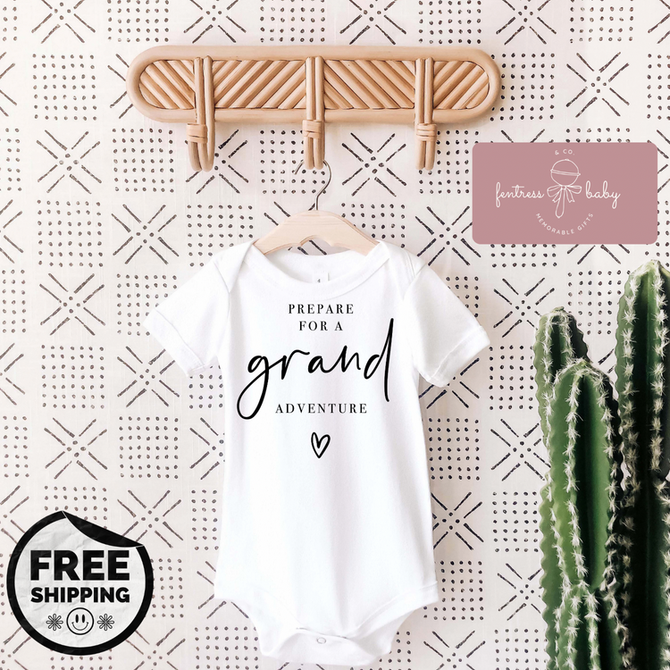 Prepare For A Grand Adventure Pregnancy Announcement Onesie
