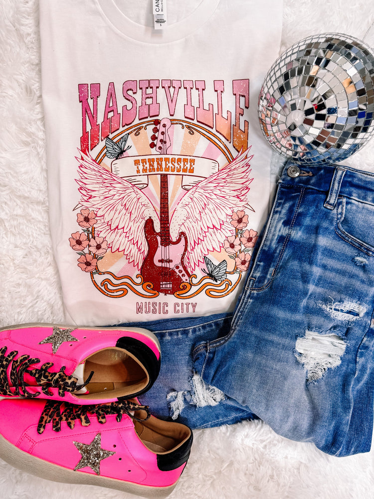 Nashville Guitar Bella Canvas Graphic Tee