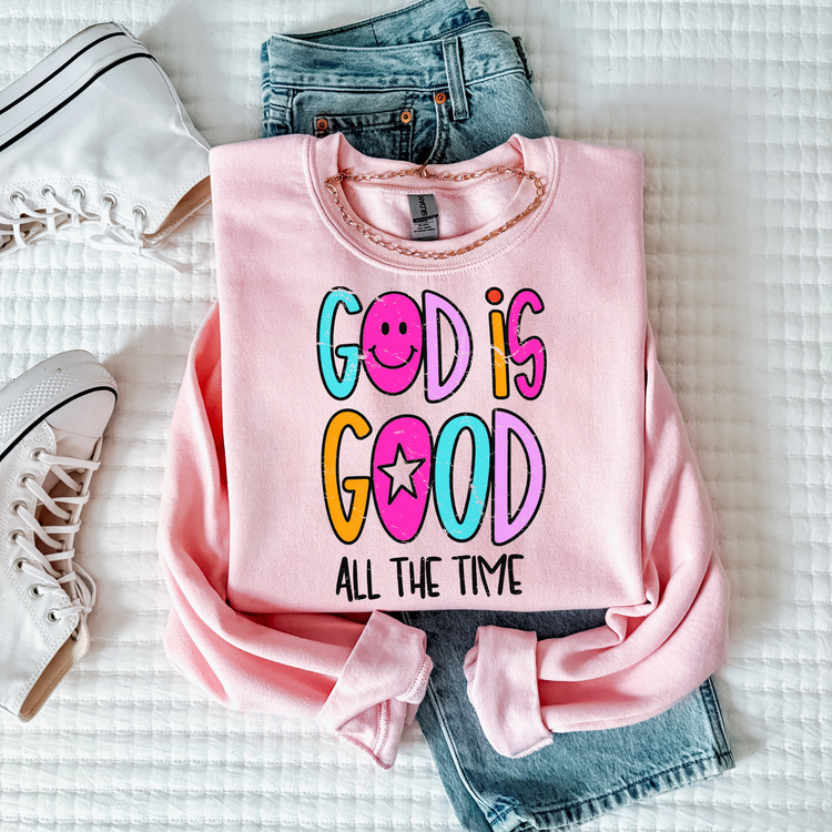 God is Good All the Time Doodle Faith Sweatshirt