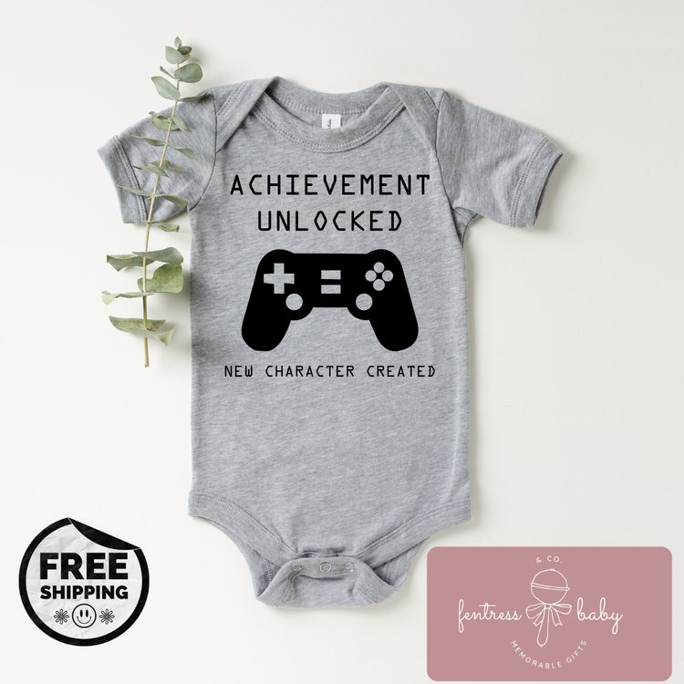 Achievement Unlocked Pregnancy Announcement Onesie