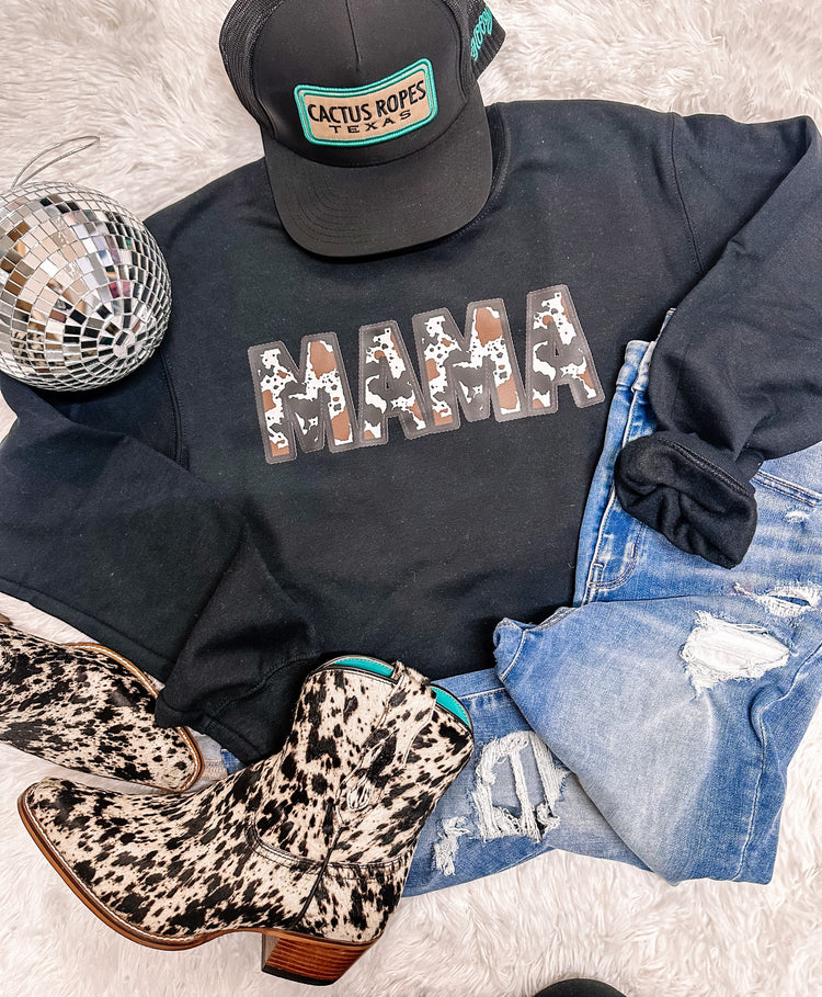 Cow Print Mama Sweatshirt