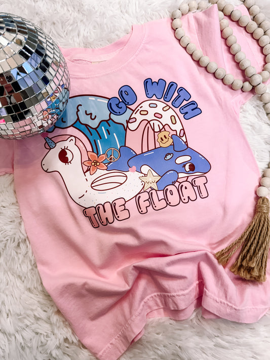 Go With The Float Kids Comfort Colors Graphic Tee