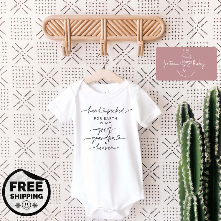 Handpicked By My Great Grandpa Pregnancy Announcement Onesie