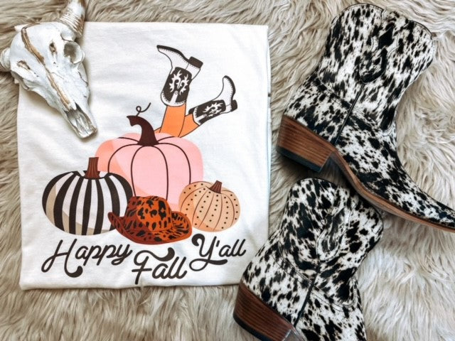 Happy Fall Yall Bella Canvas Graphic Tee