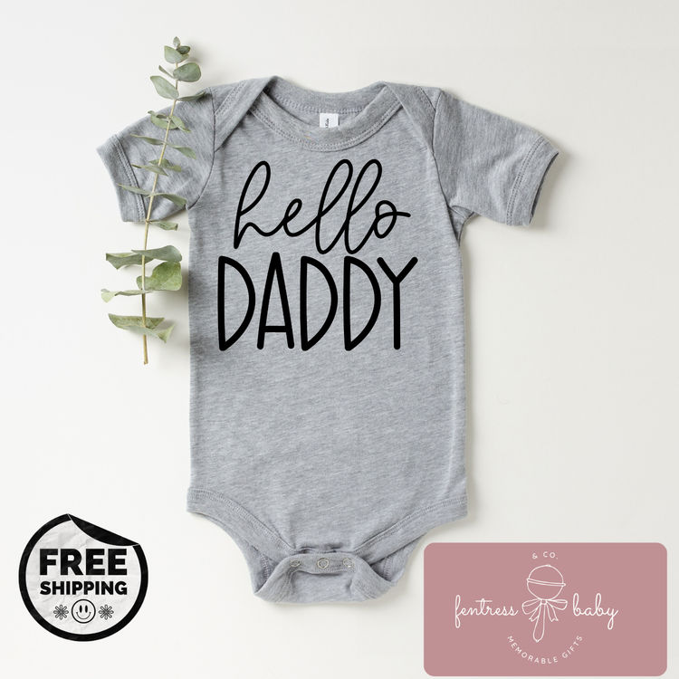 Hello Daddy Pregnancy Announcement Onesie