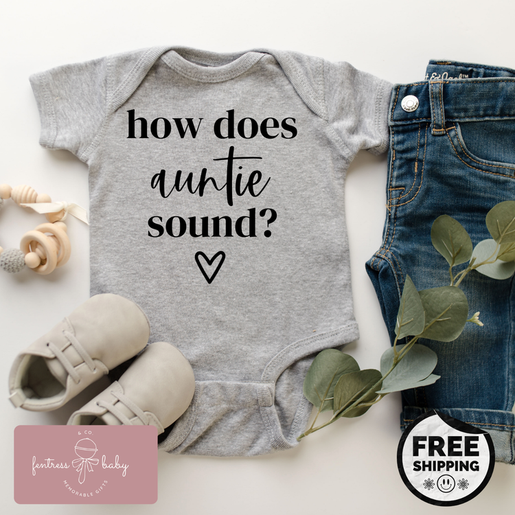 How Does Auntie Sound? Pregnancy Announcement Onesie