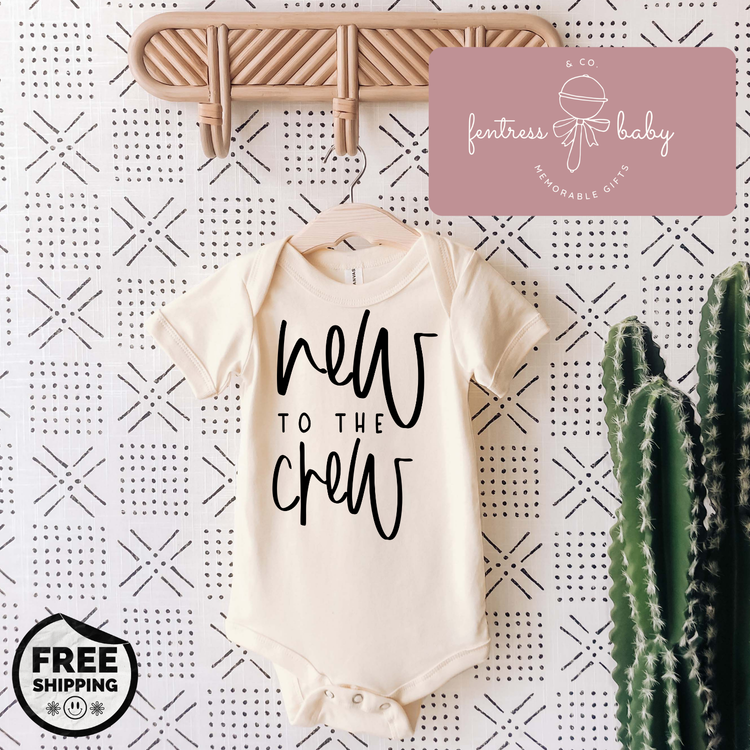 New To The Crew Pregnancy Announcement Onesie