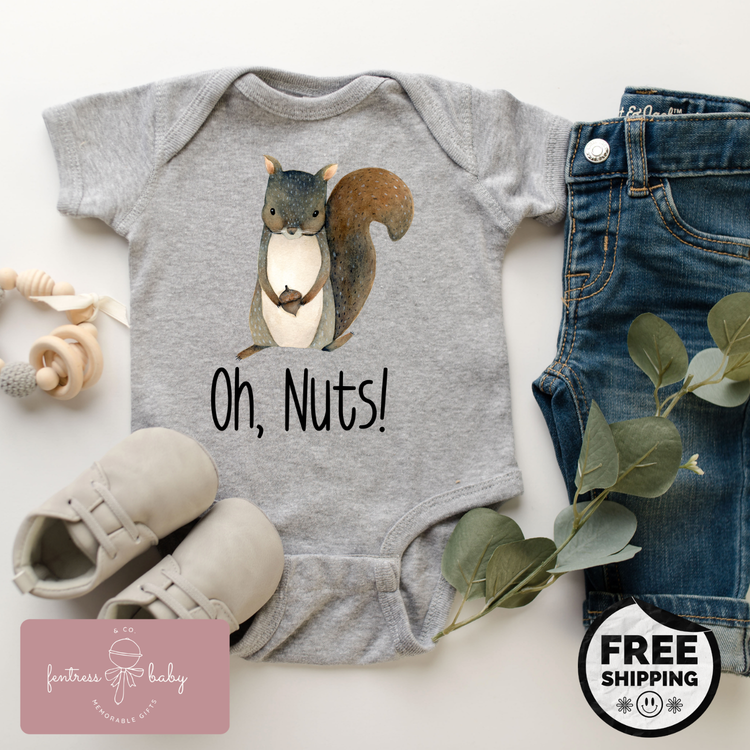 Oh, Nuts! Pregnancy Announcement Onesie