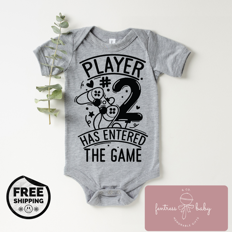 Player 2 Has Entered The Game Pregnancy Announcement Onesie