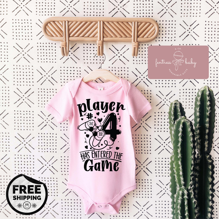 Player 4 Has Entered The Game Pregnancy Announcement Onesie