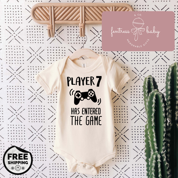 Player 7 Has Entered The Game Pregnancy Announcement Onesie