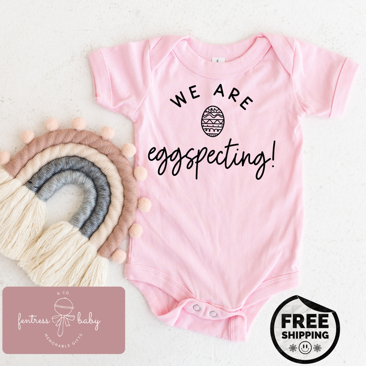 We Are Eggspecting Pregnancy Announcement Onesie