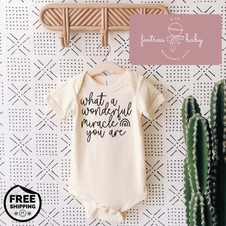What A Wonderful Miracle You Are Pregnancy Announcement Onesie