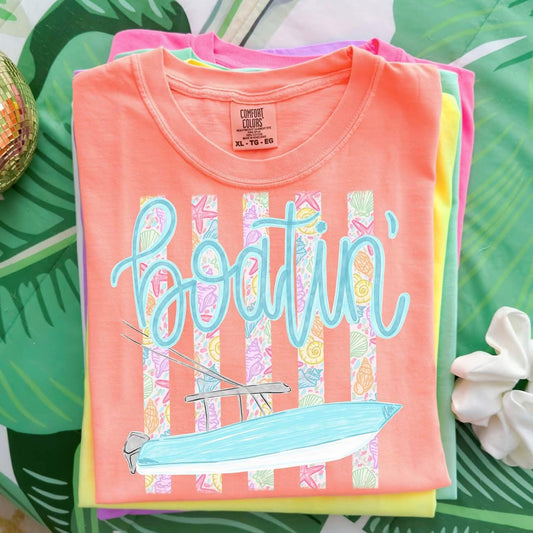 Boatin’ Summer Comfort Colors Graphic Tee