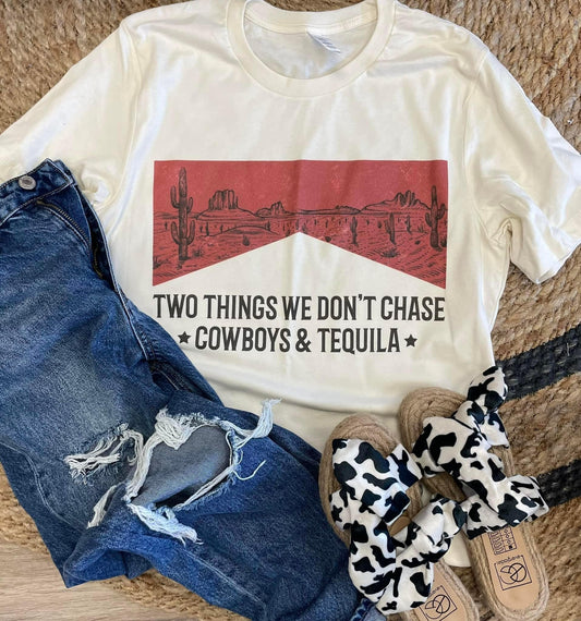 Two Things We Don't Chase Bella Canvas Graphic Tee