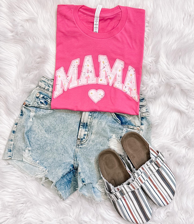 Distressed Daisy Mama Bella Canvas Graphic Tee