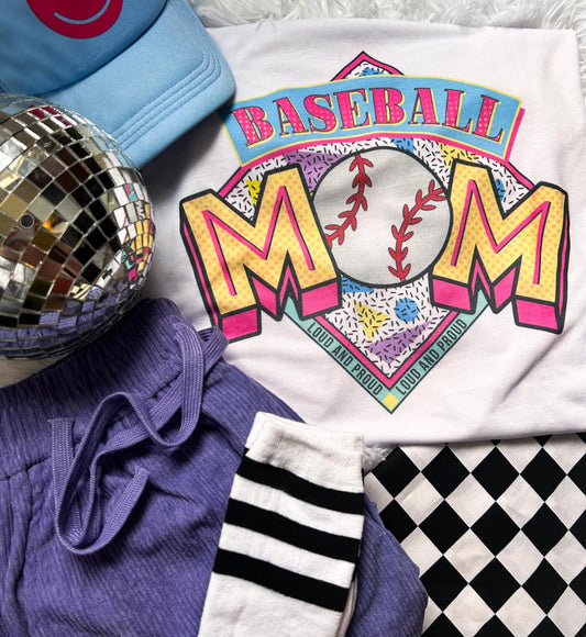 Baseball Mom Comfort Colors Graphic Tee