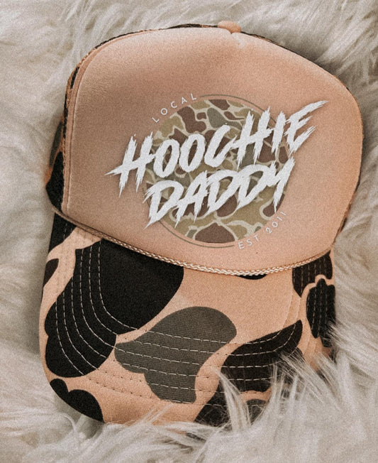 Hoochie Daddy Camo DTF Printed Hat