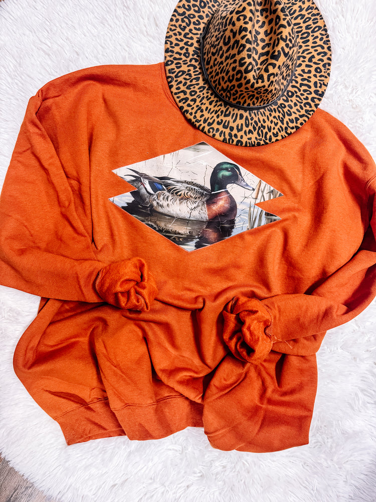 Distressed Mallard Hunting Sweatshirt