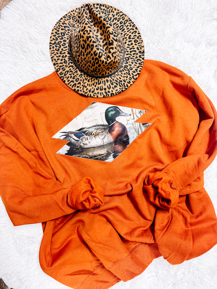 Distressed Mallard Hunting Sweatshirt