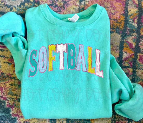 Softball Varsity Pastel Sweatshirt