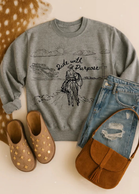 Ride with Purpose Western Faith Sweatshirt