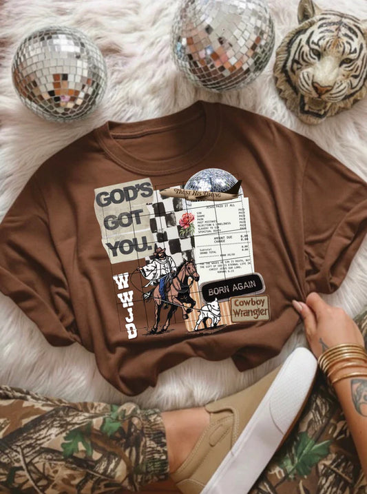 God's Got You Collage Comfort Colors Graphic Tee