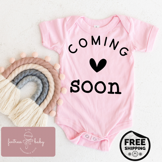 Coming Soon Pregnancy Announcement Onesie