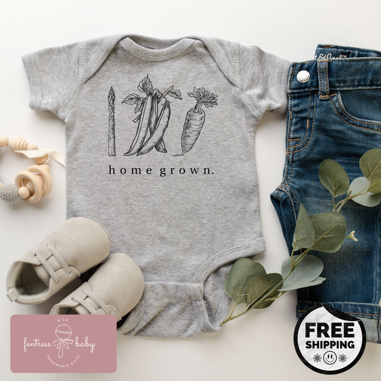 Home Grown Pregnancy Announcement Onesie