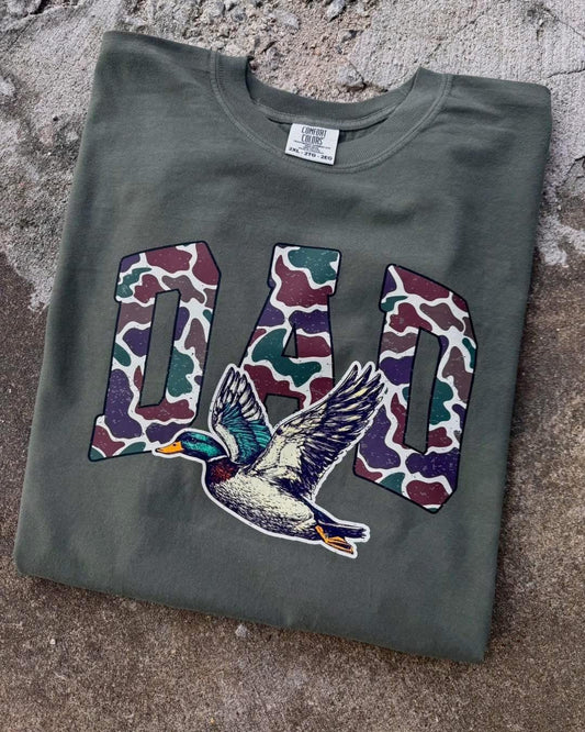 Camo Dad Comfort Colors Graphic Tee