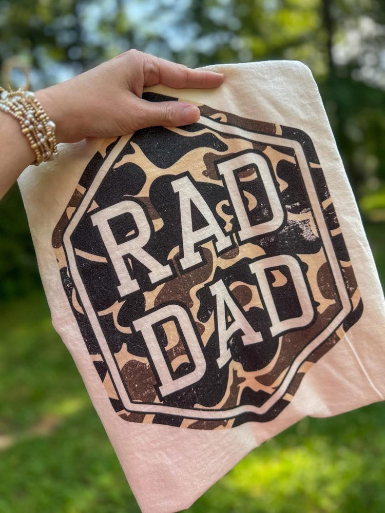 Camo Rad Dad Comfort Colors Graphic Tee