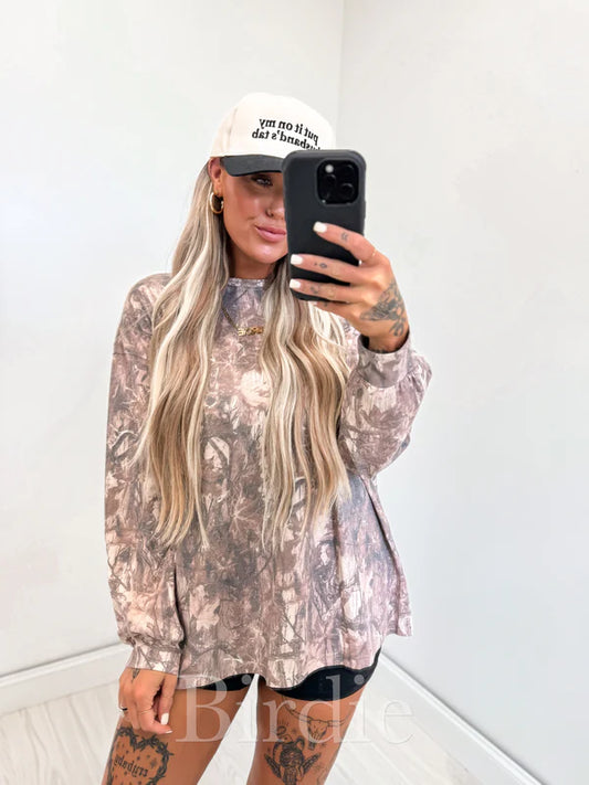 Woodland Wash Camo Long Sleeve Tee