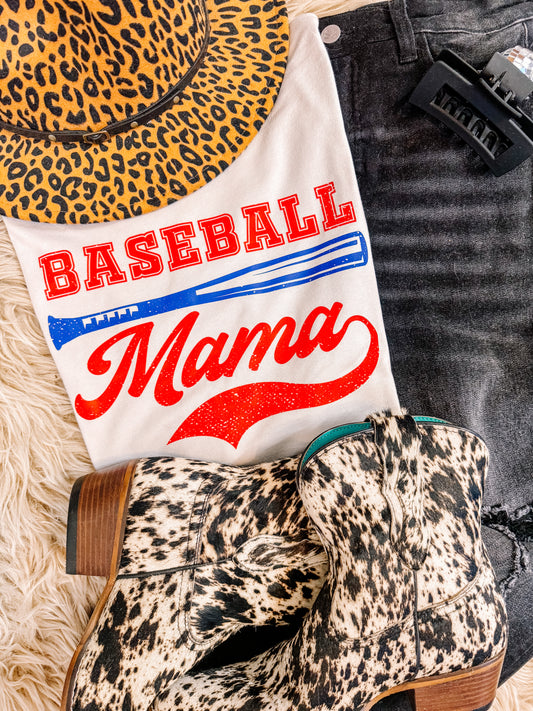 Baseball Mama Bella Canvas Graphic Tee