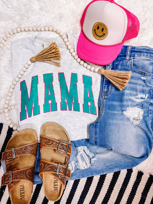 Teal Mama Bella Canvas Graphic Tee