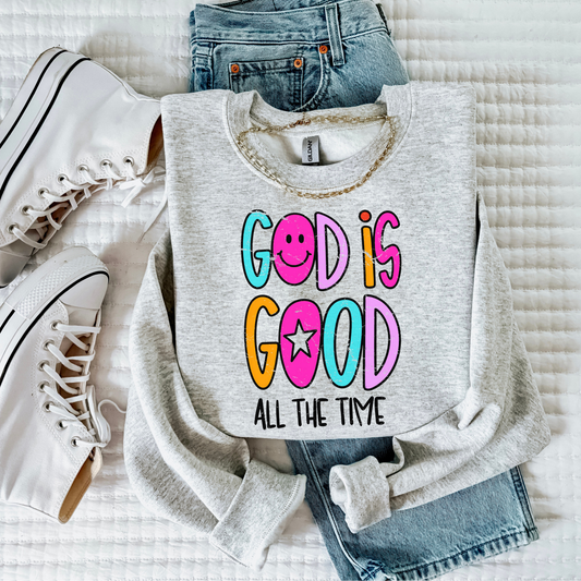 God is Good All the Time Doodle Faith Sweatshirt