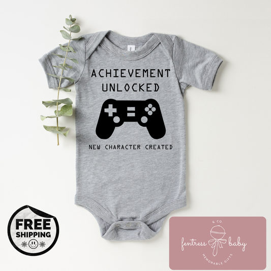 Achievement Unlocked Pregnancy Announcement Onesie