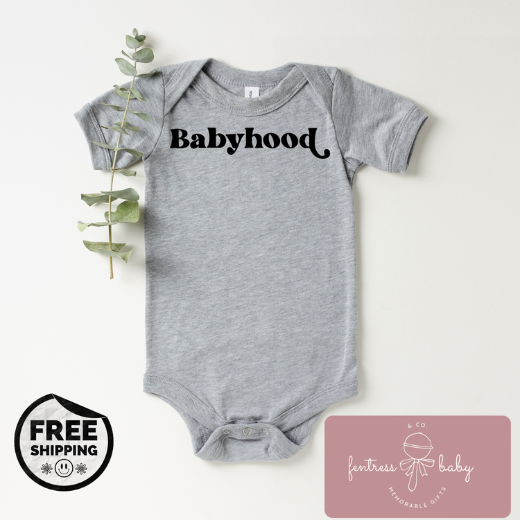 Babyhood Pregnancy Announcement Onesie