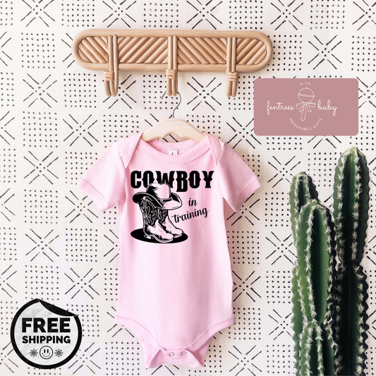 Cowboy In Training Pregnancy Announcement Onesie