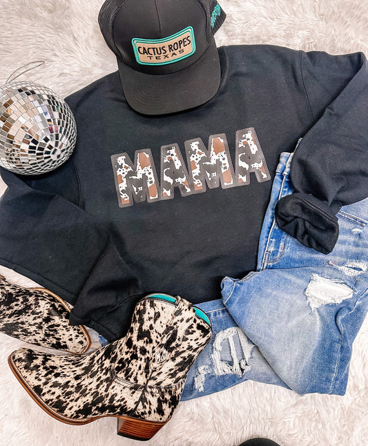 Cow Print Mama Sweatshirt