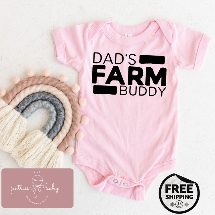 Dad's Farm Buddy Pregnancy Announcement Onesie